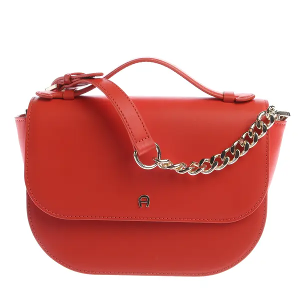 Shoulder Bag in Orange, Leather, Aigner