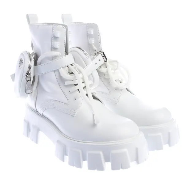 Stivaletti, in Bianco, Prada