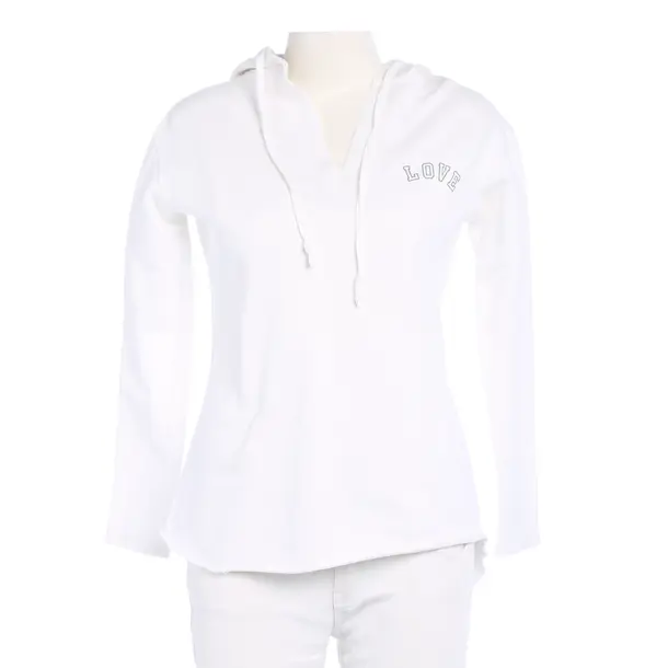 Hoodie in White, Cotton, Mrs & Hugs