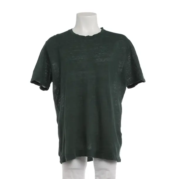T-Shirt in Grün, Leinen, Boglioli