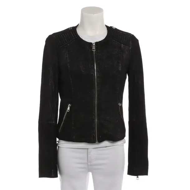 Lederjacke in Schwarz, Leder, Rich & Royal