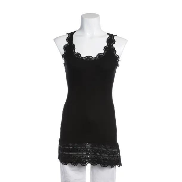 Top in Schwarz, Seide, Rosemunde