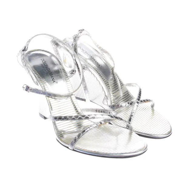 Wedges in Metallic, , Dolce & Gabbana