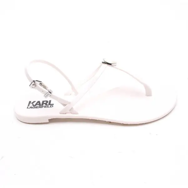 Sandalen, in Weiß, Karl Lagerfeld