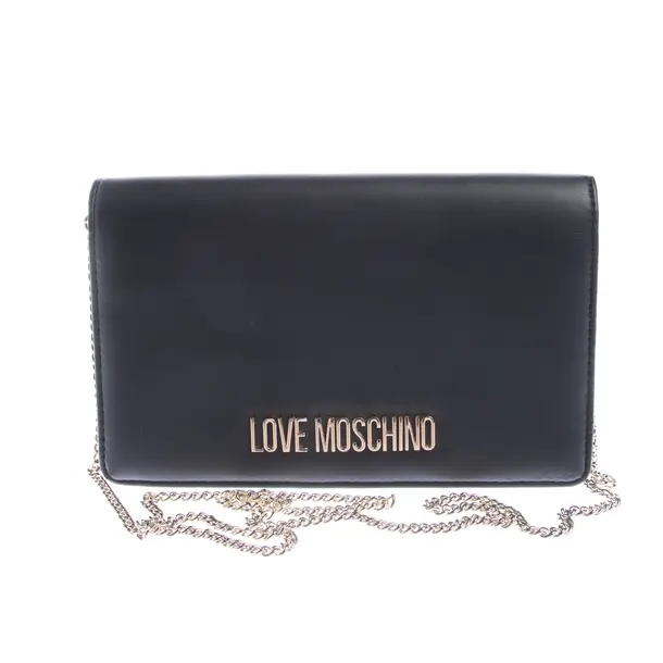 Abendtasche in Schwarz, Polyurethan, Love Moschino