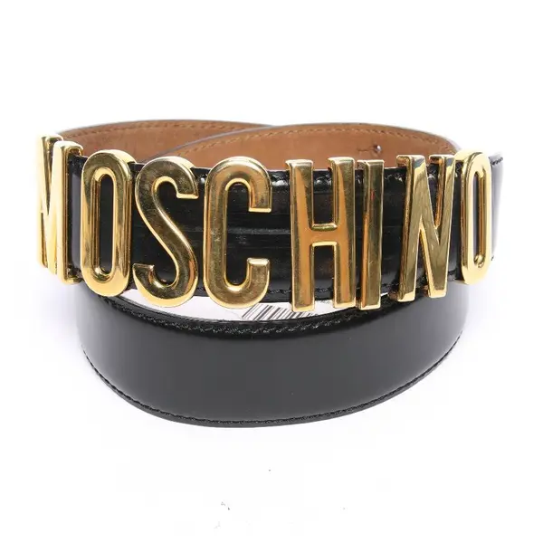 Belt, in Black, Leather, Moschino