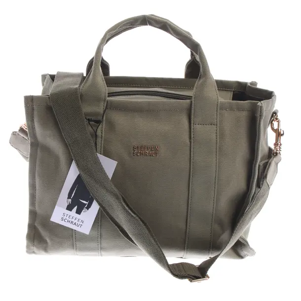 Handbag in Green, Cotton, Steffen Schraut