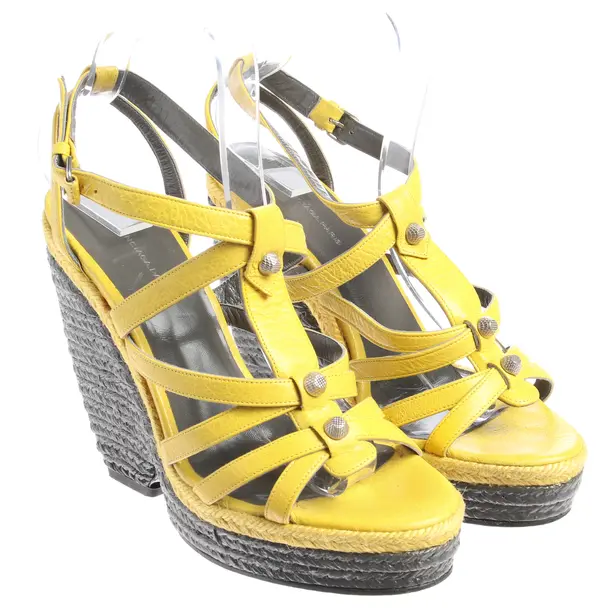 Heeled Sandals in Yellow, , Balenciaga
