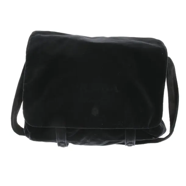 Schultertasche in Schwarz, Baumwolle, Prada