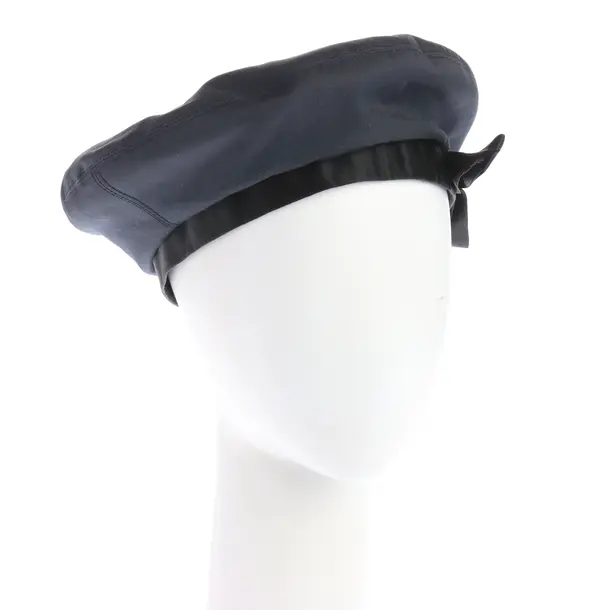 Mütze in Blau, Seide, Chanel