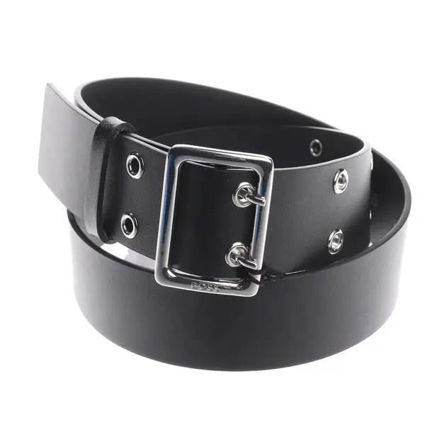 Belt, in Black, Leather, Hugo Boss