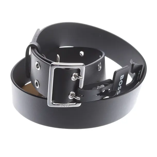 Gürtel in Schwarz, Leder, Hugo Boss