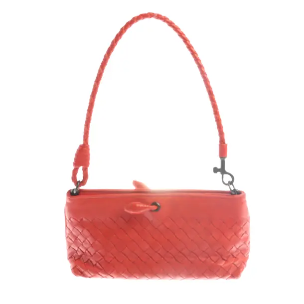 Handbag in Red, Leather, Bottega Veneta