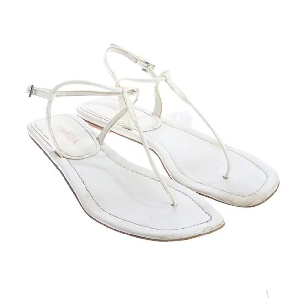 Riemchensandalen in Weiß, , Prada