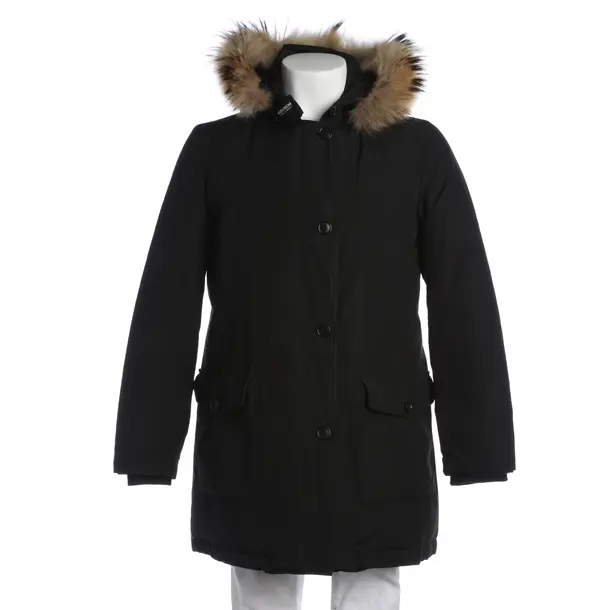 Wintermantel in Schwarz, Baumwolle, Woolrich