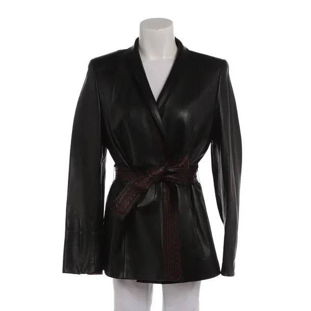 Lederjacke in Schwarz, Leder, Escada