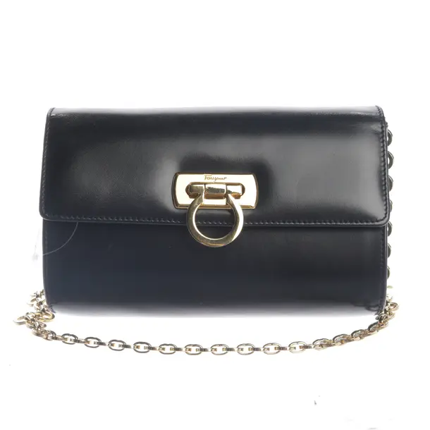 Abendtasche, in Schwarz, Leder, Salvatore Ferragamo