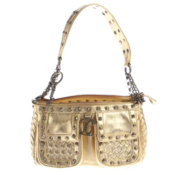 Shoulder Bag, in Gold, Leather, Just Cavalli