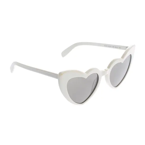 Sonnenbrille in Weiß, Kunststoff, Saint Laurent