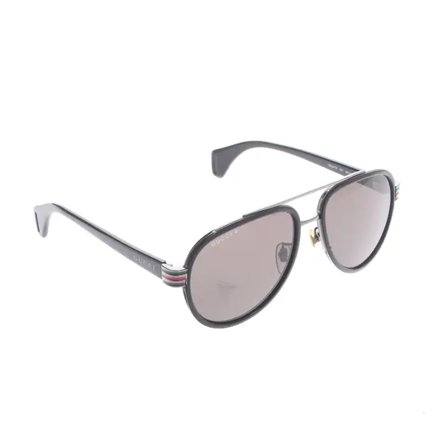 Sonnenbrille in Schwarz, Kunststoff, Gucci