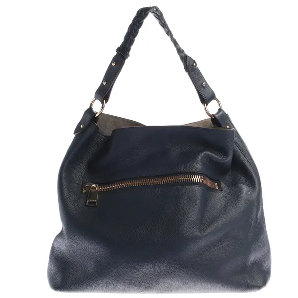 Shopper Bag, in Navy, Leather, Bogner