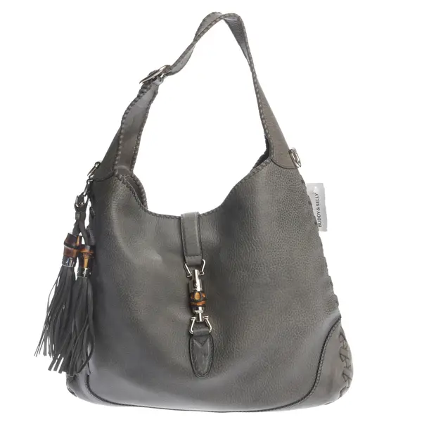 Schultertasche in Grau, Leder, Gucci