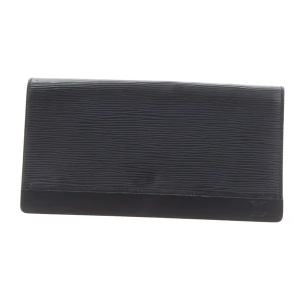 Geldbörse, in Schwarz, Leder, Louis Vuitton