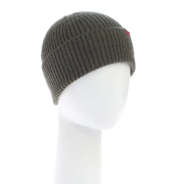 Beanie in Green, Wool, Hugo Boss Red Label