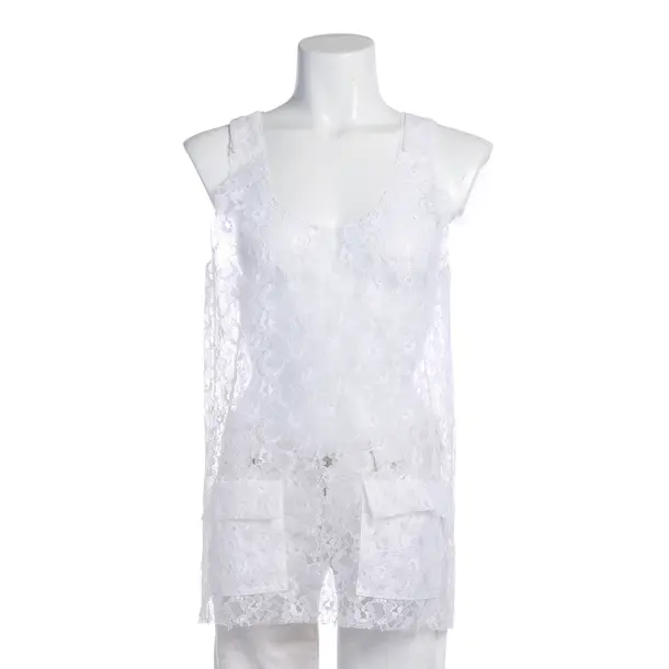 Top in White, Cotton, MSGM