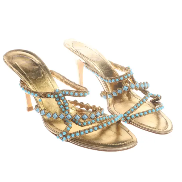 Heeled Sandals in Metallic, , René Caovilla
