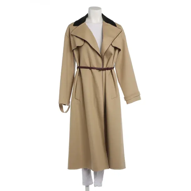 Mid-Season Coat, in Beige, Cotton, Valentino