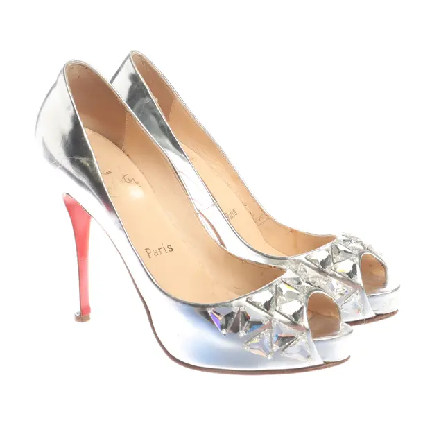 Peeptoes in Metallic, , Christian Louboutin
