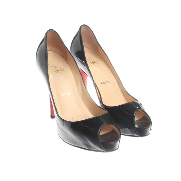 Peeptoes in Schwarz, , Christian Louboutin