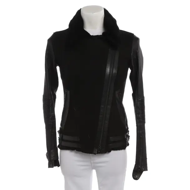 Lederjacke in Schwarz, Leder, Sly 010