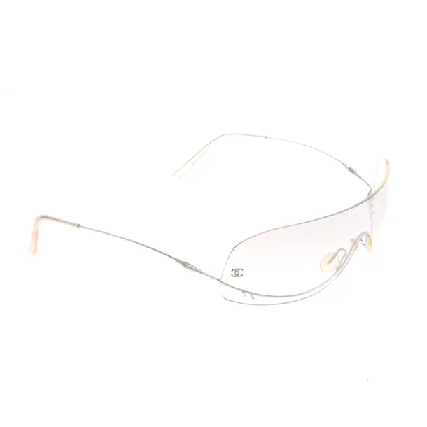 Sunglasses, in Silver, Synthetic / Metal, Chanel