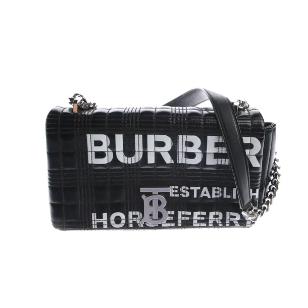 Schultertasche, in Schwarz, Leder, Burberry