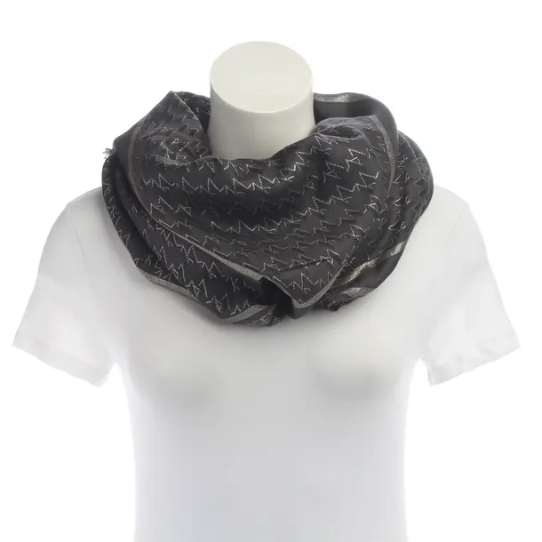 Shawl, in Gray, Silk, Karl Lagerfeld