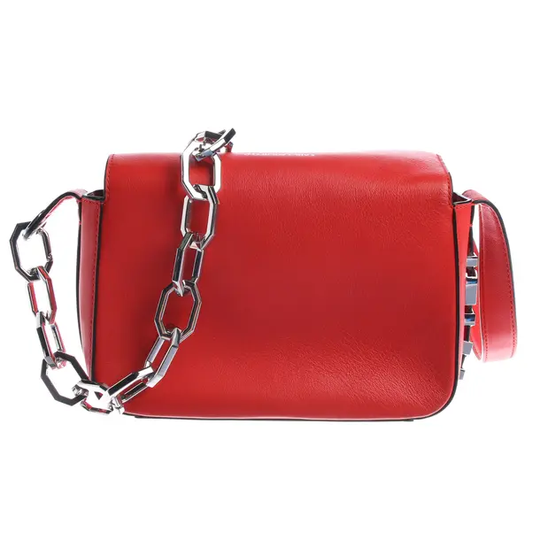 Shoulder Bag, in Light Red, Leather, Karl Lagerfeld