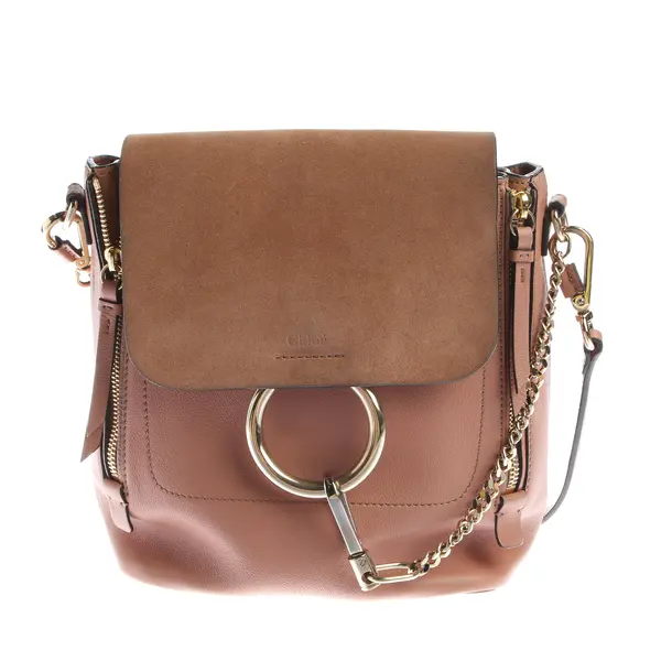 Rucksack, in Braun, Leder, Chloé