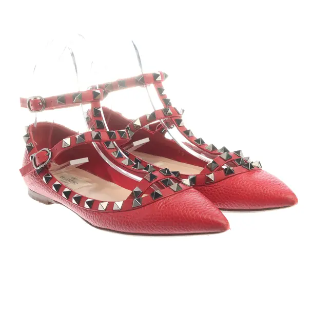 Ballet Flats, in Red, Valentino