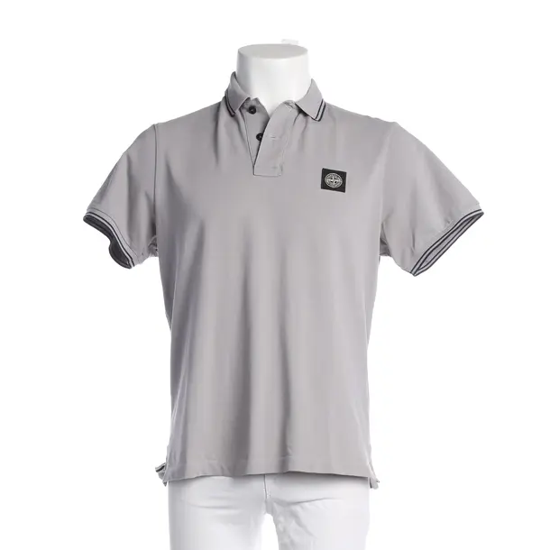 Poloshirt, in Hellgrau, Baumwolle, Stone Island