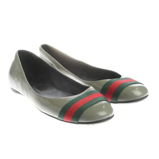 Ballet Flats, in Light Green, Gucci