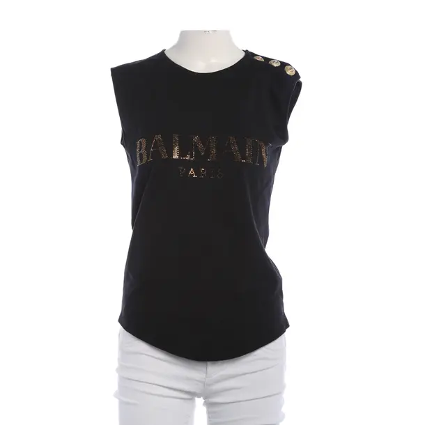 Top, in Black, Cotton, Balmain