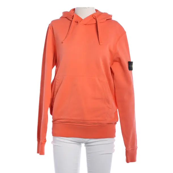 Hoodie, in Orange, Baumwolle, Stone Island