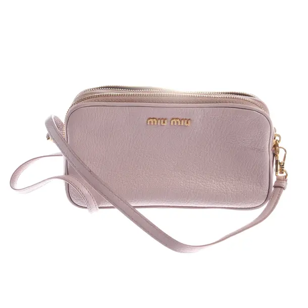 Abendtasche, in Hellrosa, Leder, Miu Miu
