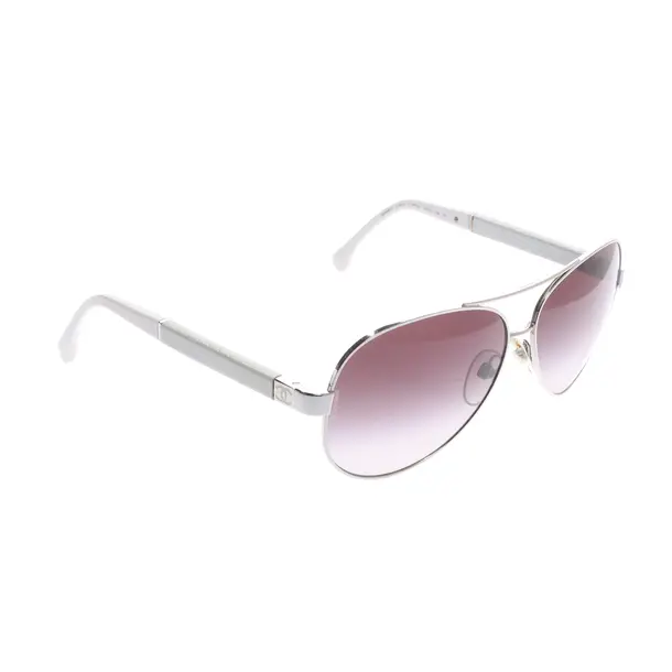Sunglasses, in White, Synthetic / Natural Material, Chanel