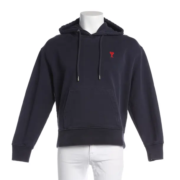 Hoodie, in Navy, Baumwolle, Ami Paris