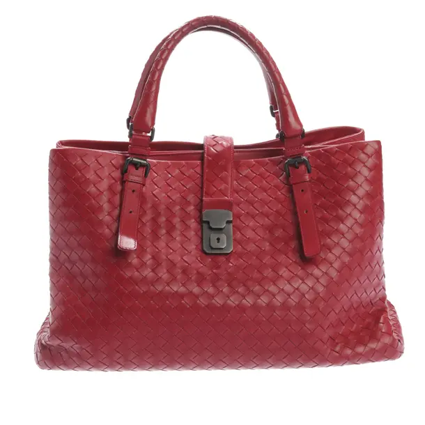 Handbag, in Red, Leather, Bottega Veneta