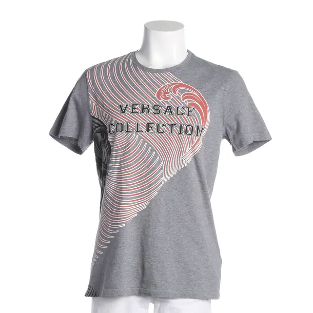 T-Shirt, in Gray, Cotton, Versace
