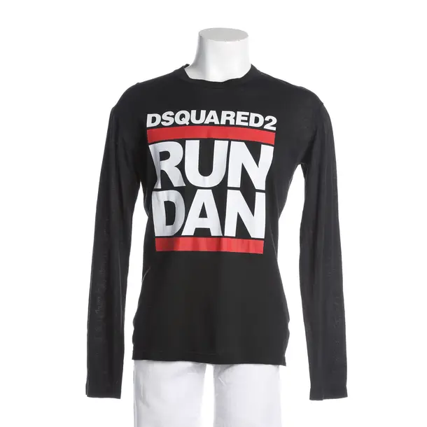 Long Sleeve Shirt, in Black, Cotton, Dsquared